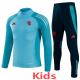 2025-26 Flamengo Blue Kids Half Pull Tracksuit (童装)(半拉链)