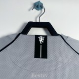 2007-2008 Man Utd Grey Goalkeeper Retro Soccer Jersey
