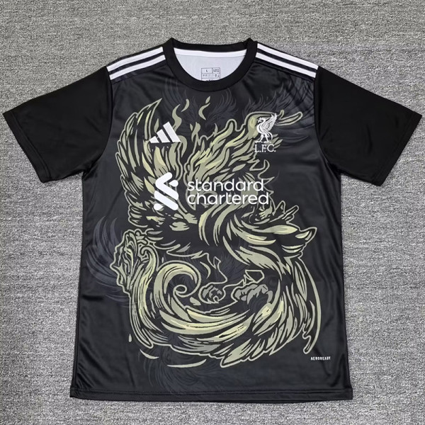 2025-26 LIV Black Special Edition Fans Training shirts (纯黑袖)