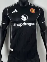 2025-26 Man Utd Black Special Edition Player Version Training shirts *ad圆领