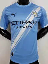 2025-26 Man City Home Player Version Soccer Jersey