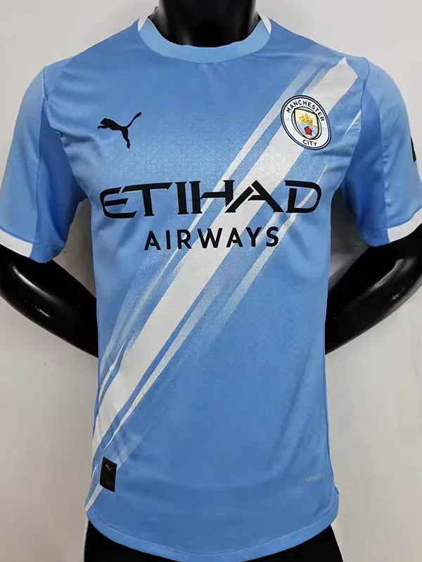 2025-26 Man City Home Player Version Soccer Jersey