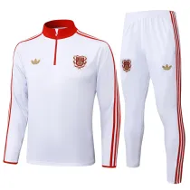 2025-26 Bayern White Half Pull Tracksuit #B2520(半拉链)