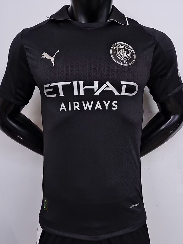 2025-26 Man City Away Black Player Version Soccer Jersey