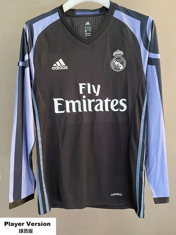 2016-2017 RMA Away Player Version 长袖球员 Long Sleeve Retro Soccer Jersey