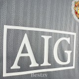 2007-2008 Man Utd Grey Goalkeeper Long Sleeve Retro Soccer Jersey (长袖)