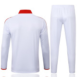 2025-26 Bayern White Half Pull Tracksuit #B2520(半拉链)