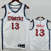 2024-25 Wizards POOLE #13 White City Edition Top Quality Hot Pressing NBA Jersey