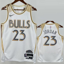 2024-25 BULLS JORDAN #23 White City Edition Top Quality Hot Pressing NBA Jersey