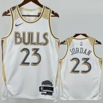 2024-25 BULLS JORDAN #23 White City Edition Top Quality Hot Pressing NBA Jersey