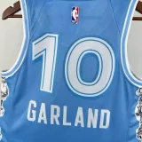 2024-25 Cleveland Cavaliers GARLAND #10 Light blue City Edition Top Quality Hot Pressing NBA Jersey