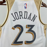 2024-25 BULLS JORDAN #23 White City Edition Top Quality Hot Pressing NBA Jersey