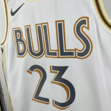 2024-25 BULLS JORDAN #23 White City Edition Top Quality Hot Pressing NBA Jersey