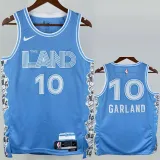 2024-25 Cleveland Cavaliers GARLAND #10 Light blue City Edition Top Quality Hot Pressing NBA Jersey
