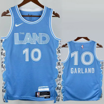 2024-25 Cleveland Cavaliers GARLAND #10 Light blue City Edition Top Quality Hot Pressing NBA Jersey