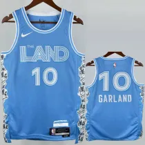 2024-25 Cleveland Cavaliers GARLAND #10 Light blue City Edition Top Quality Hot Pressing NBA Jersey