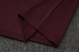2025-26 Bayern Deep Red Half Pull Tracksuit #B2512(半拉链)