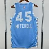 2024-25 Cleveland Cavaliers MITCHLL #45 Light blue City Edition Top Quality Hot Pressing NBA Jersey