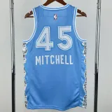 2024-25 Cleveland Cavaliers MITCHLL #45 Light blue City Edition Top Quality Hot Pressing NBA Jersey