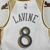 2024-25 BULLS LAVINE #8 White City Edition Top Quality Hot Pressing NBA Jersey