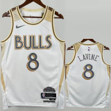 2024-25 BULLS LAVINE #8 White City Edition Top Quality Hot Pressing NBA Jersey