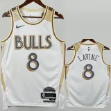 2024-25 BULLS LAVINE #8 White City Edition Top Quality Hot Pressing NBA Jersey