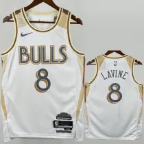 2024-25 BULLS LAVINE #8 White City Edition Top Quality Hot Pressing NBA Jersey