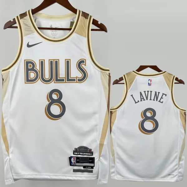 2024-25 BULLS LAVINE #8 White City Edition Top Quality Hot Pressing NBA Jersey