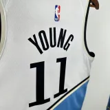 2024-25 Hawks YOUNG #11 White City Edition Top Quality Hot Pressing NBA Jersey