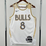 2024-25 BULLS LAVINE #8 White City Edition Top Quality Hot Pressing NBA Jersey