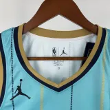 2024-25 Hornets BALL #1 Blue City Edition Top Quality Hot Pressing NBA Jersey(V领)
