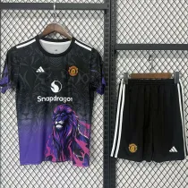 2024-25 Man Utd Black Purple Special Edition Kids Training