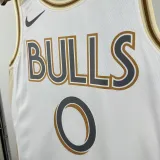 2024-25 BULLS WHITE #0 White City Edition Top Quality Hot Pressing NBA Jersey