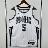 2024-25 Magic BANCHERO #5 White City Edition Top Quality Hot Pressing NBA Jersey