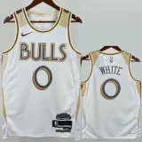 2024-25 BULLS WHITE #0 White City Edition Top Quality Hot Pressing NBA Jersey