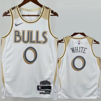 2024-25 BULLS WHITE #0 White City Edition Top Quality Hot Pressing NBA Jersey
