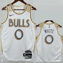 2024-25 BULLS WHITE #0 White City Edition Top Quality Hot Pressing NBA Jersey