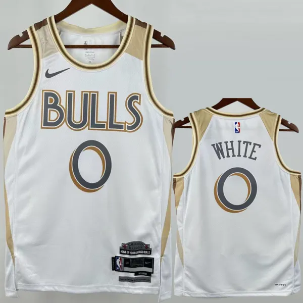 2024-25 BULLS WHITE #0 White City Edition Top Quality Hot Pressing NBA Jersey