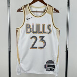2024-25 BULLS JORDAN #23 White City Edition Top Quality Hot Pressing NBA Jersey