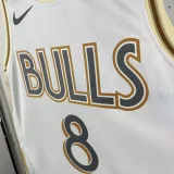 2024-25 BULLS LAVINE #8 White City Edition Top Quality Hot Pressing NBA Jersey