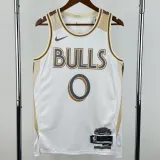 2024-25 BULLS WHITE #0 White City Edition Top Quality Hot Pressing NBA Jersey