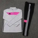 2025 AD Grey Light gray Pull Tracksuit #07(半拉链)