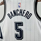 2024-25 Magic BANCHERO #5 White City Edition Top Quality Hot Pressing NBA Jersey