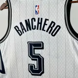 2024-25 Magic BANCHERO #5 White City Edition Top Quality Hot Pressing NBA Jersey
