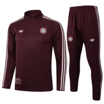 2025-26 Bayern Deep Red Half Pull Tracksuit #B2512(半拉链)