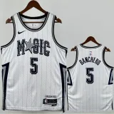 2024-25 Magic BANCHERO #5 White City Edition Top Quality Hot Pressing NBA Jersey