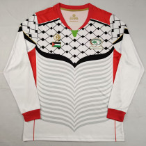 2016-2017 Palestina FC White Long Sleeve Retro Soccer Jersey (长袖)