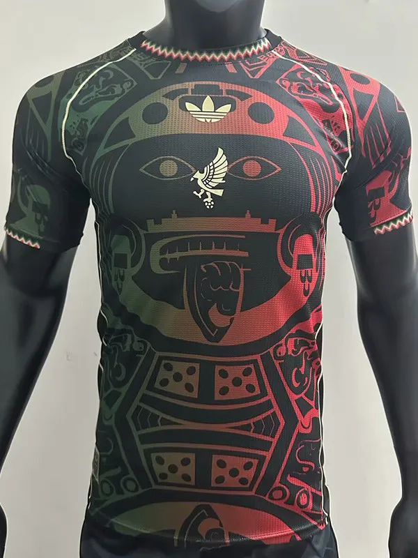 2025-26 Mexico Black Red Special Edition Player Version Soccer Jersey