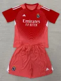 2025-26 RMA Orange GoalKeeper Kids Soccer Jersey
