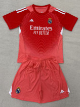 2025-26 RMA Orange GoalKeeper Kids Soccer Jersey